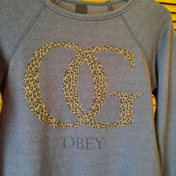 Obey Leopard Printed Logo "OG" Crewneck - Picture 2 of 6